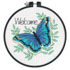 Welcome Butterfly Learn-a-Craft Counted Cross Stitch Kit with Hoop by Dimensions