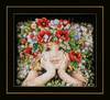 Girl with Flowers Counted Cross Stitch Kit by Lanarte