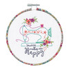 Sew Happy Crewel Embroidery Kit with Hoop by Dimensions