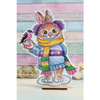 Bunny with Bird Cross Stitch Kit on Plastic Canvas By MP Studia