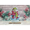 Snowman With Christmas Tree Counted Cross Stitch Kit On Plastic Canvas By MP Studia
