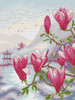 Magnolias at Dawn Counted Cross Stitch Kit By VDV