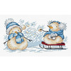 Funny Snowmen Counted Cross Stitch Kit By MP Studia