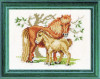 Mare and Foal Cross Stitch Kit by Pako