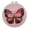 Punch Needle Kit: Yarn and Hoop: Butterfly