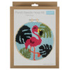 Punch Needle Kit: Yarn and Hoop: Flamingo