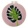 Punch Needle Kit: Yarn and Hoop: Cheese Plant