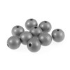 Wooden Craft Beads: Round: 25mm: Silver: 9 Pieces by Trimits