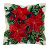 Poinsettia Cushion Cross Stitch Kit by Trimits