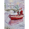 Santa Fishing Counted Cross Stitch Kit By Luca S