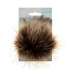Pom Pom: Faux Fur Tipped: 11cm: 1 Piece: Brown