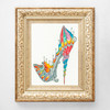 Stained Glass Slipper Counted Cross Stitch Kit By Bothy Threads