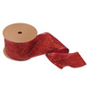 Glitter Ribbon: 10m x 63mm: Red by Trimits