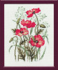 Poppies Cross stitch Kit By Pako