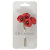 Small Velvet Poppies: 1 Bunch of 4: Red by Occasions