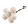 Berries: Large 25mm: 6 x Bunches of 6 Stems: White by Occasions