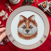 Cute Dog Cross Stitch Kit On Wood By Kind Fox