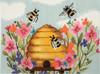 Modern Bee Starter Cross Stitch Kit by Trimits