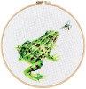 Frog  and Fly Cross stitch Kit by Pako