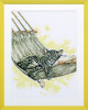 Cat in a hammock Cross Stitch Kit by Pako