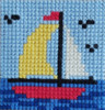 Sailing Boat Printed Cross Stitch Kit By Gobelin