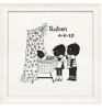 Black and White Kids Birth Cot Cross Stitch Kit by Pako