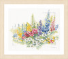 Flower Explosion Counted Cross Stitch Kit on Evenweave by Lanarte