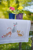 Striped Cats Table Runner Embroidery Kit by Vervaco