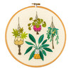 House Plants Embroidery Kit with Ring by Vervaco