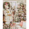 White Santa With Christmas Tree Counted Cross Stitch Kit By Luca-S