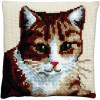 Cat Cross stitch Cushion Kit by Pako