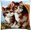 Kittens  Cross Stitch Cushion Kit By Pako