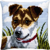 Jack Russel Cross Stitch Cushion Kit By Pako