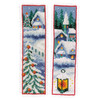 Winter Villages: Set of 2 Bookmark Set Counted Cross Stitch Kit by Vervaco