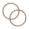 Pair of Bronze Macrame Rings or Bag Handles by Elbesee