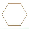 1 Metal Hexagon Craft Hoop 20cm Gold