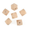 Wooden Beads: 30mm: 5mm Centre Hole: Geo Cut: 6 Pieces