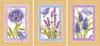 Bird with Flowers: Set of 3 Counted Cross Stitch Kit by Vervaco