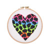 Leopard Heart Neon Cross stitch Kit by Anchor
