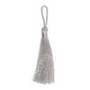 10cm Trim Tassels Silver by Trimits