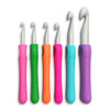 Crochet Hook: Plastic: Easy Grip Handle with Finger Flat: 17cm x 12.00mm by Pony