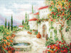 At the Fountain Counted Cross Stitch Kit By Riolis