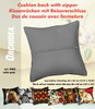 Grey Cushion Back With Zipper by Orchidea