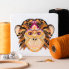 Mandala Monkey Cross Stitch Kit by Meloca Designs