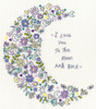 Love You To The Moon Counted Cross Stitch Kit By Bothy Threads