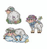Sheep Set of 3 Counted Cross Stitch Kit by Orchidea