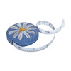 Tape Measure: Embroidered: Denim Daisies