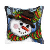Snowman Cushion Latch Hook  Kit by Orchidea