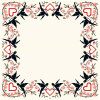 Swallows and Hearts Tablecloth Counted Cross Stitch Kit By Gobelin L
