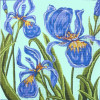 Irises Tapestry Canvas By Gobelin L